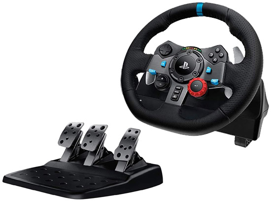 Gaming Racing Wheel with Responsive Pedals for PS3 & PS4